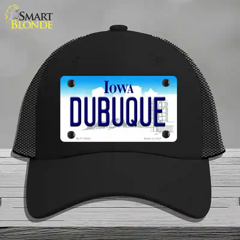 HAT01-MLP-10943 Dubuque Iowa Novelty License Plate Hat, Mesh - Black