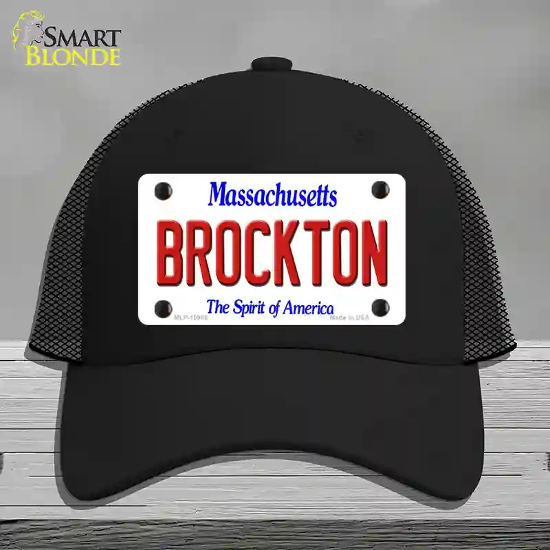 HAT01-MLP-10988 Brockton Massachusetts Novelty License Plate Hat, Mesh - Black