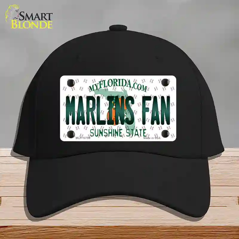 HAT03-MLP-10799 Marlins Fan Florida Novelty License Plate Hat, Cotton - Black
