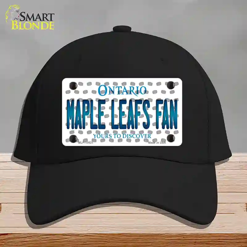 HAT03-MLP-10821 Maple Leafs Fan Ontario Novelty License Plate Hat, Cotton - Black