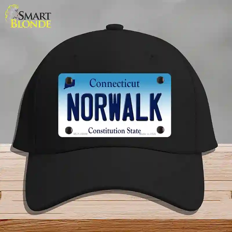 HAT03-MLP-10896 Norwalk Connecticut Novelty License Plate Hat, Cotton - Black