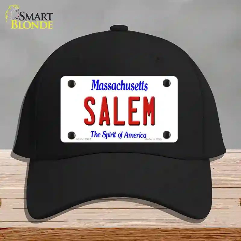 HAT03-MLP-10983 Salem Massachusetts Novelty License Plate Hat, Cotton - Black