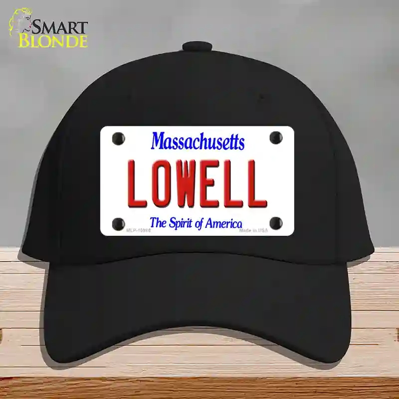 HAT03-MLP-10986 Lowell Massachusetts Novelty License Plate Hat, Cotton - Black