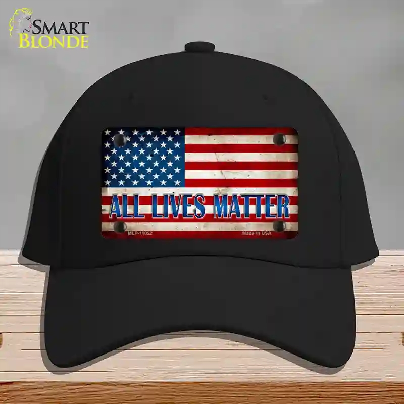 HAT03-MLP-11022 All Lives Matter Novelty License Plate Hat, Cotton - Black