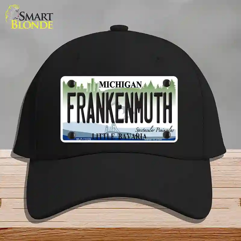 HAT03-MLP-11029 Frankenmuth Michigan Novelty License Plate Hat, Cotton - Black