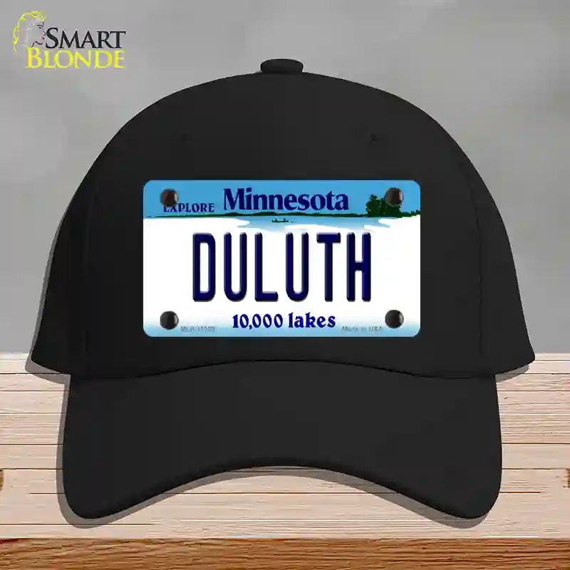 HAT03-MLP-11039 Duluth Minnesota State Novelty License Plate Hat, Cotton - Black