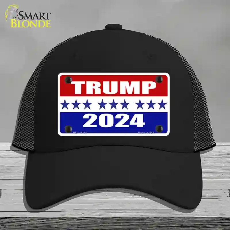 HAT01-MLP-11713 Trump 2024 Star Novelty License Plate Hat, Mesh - Black