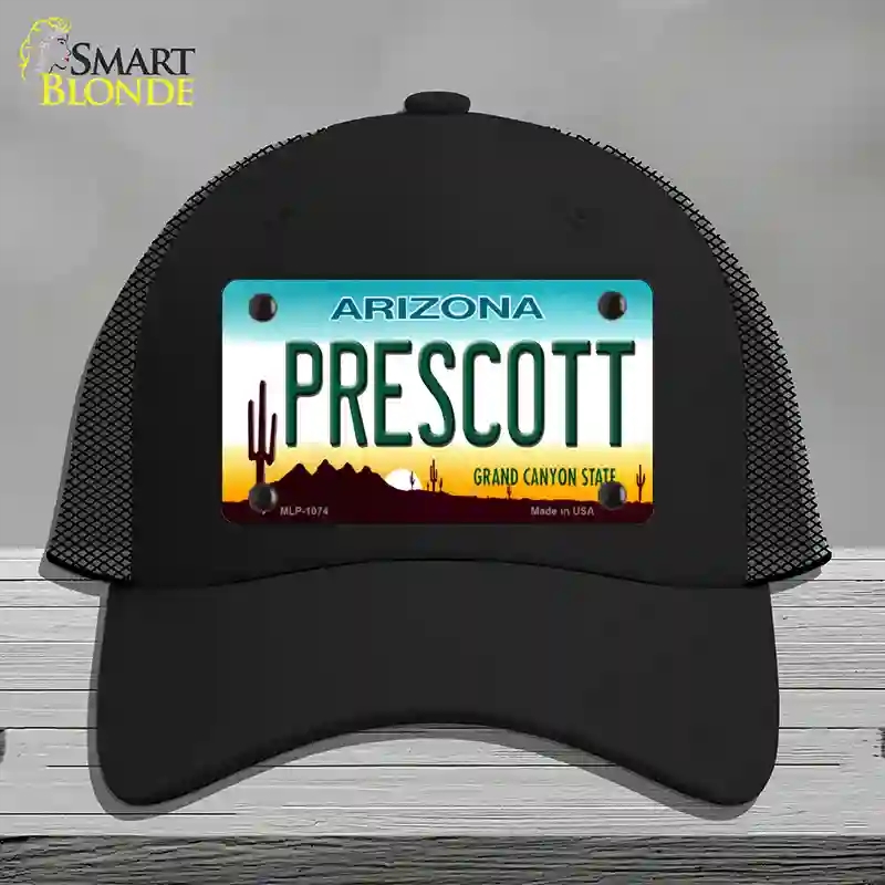 HAT01-MLP-1074 Prescott Arizona Novelty License Plate Hat, Mesh - Black