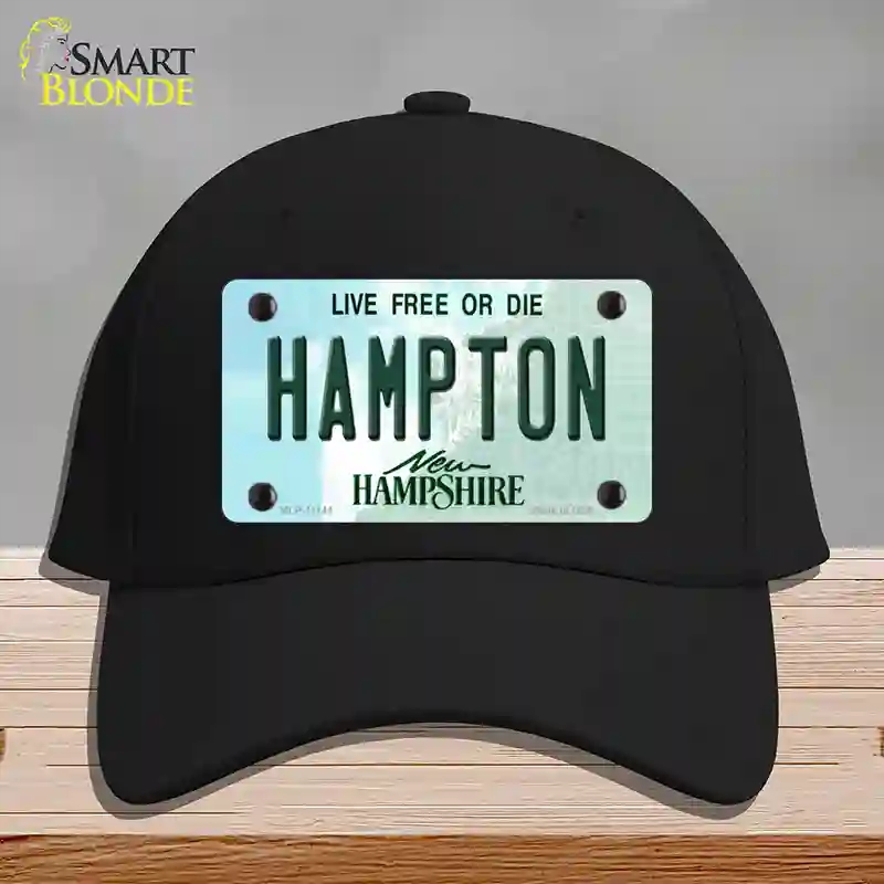 HAT03-MLP-11144 Hampton   Hampshire State Novelty License Plate Hat, Cotton - Black