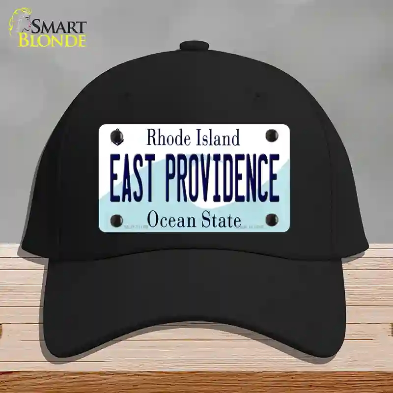 HAT03-MLP-11189 East Providence Rhode Island State Novelty License Plate Hat, Cotton - Black