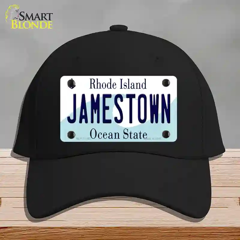 HAT03-MLP-11193 Jamestown Rhode Island State Novelty License Plate Hat, Cotton - Black