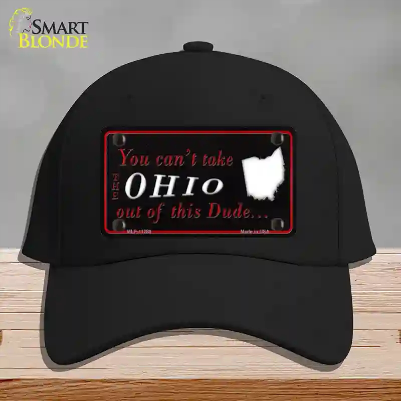 HAT03-MLP-11289 Ohio Dude Novelty License Plate Hat, Cotton - Black