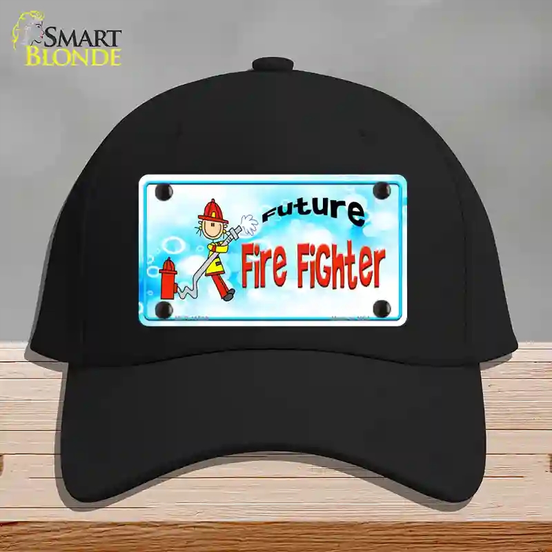 HAT03-MLP-11539 Future Fire Fighter Novelty License Plate Hat, Cotton - Black