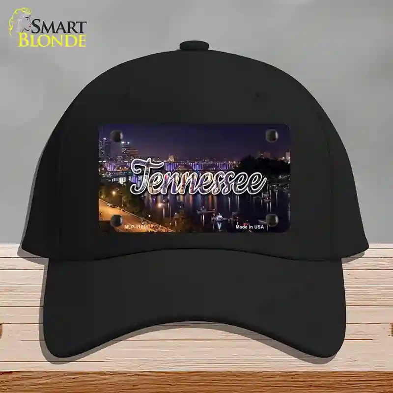 HAT03-MLP-11631 Tennessee Bridge Lights State Novelty License Plate Hat, Cotton - Black