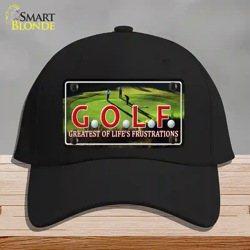 HAT03-MLP-11680 Golf Novelty License Plate Hat, Cotton - Black