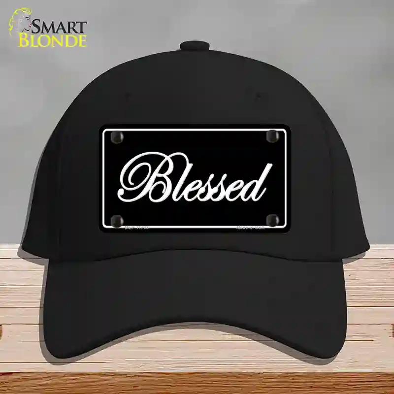 HAT03-MLP-11703 Blessed Black Novelty License Plate Hat, Cotton - Black