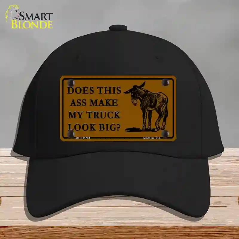 HAT03-MLP-11704 Does This Ass Novelty License Plate Hat, Cotton - Black