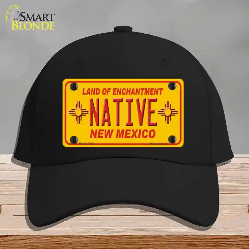 HAT03-MLP-11735 Native   Mexico Yellow State Novelty License Plate Hat, Cotton - Black