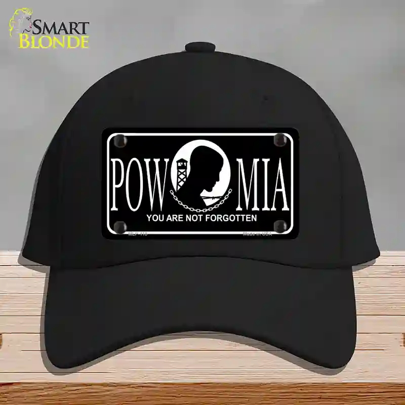 HAT03-MLP-118 POW-MIA Novelty License Plate Hat, Cotton - Black