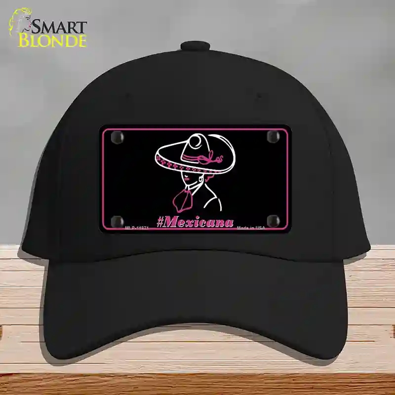 HAT03-MLP-11871 Hashtag Mexicana Novelty License Plate Hat, Cotton - Black