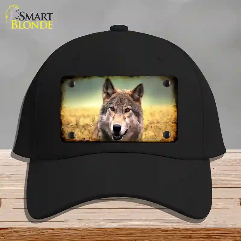 HAT03-MLP-1189 Wolf Novelty License Plate Hat, Cotton - Black