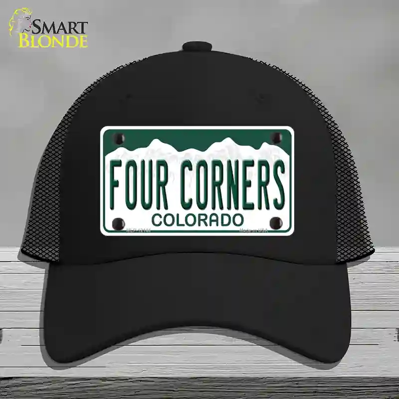 HAT01-MLP-12144 Four Corners Colorado Novelty License Plate Hat, Mesh - Black