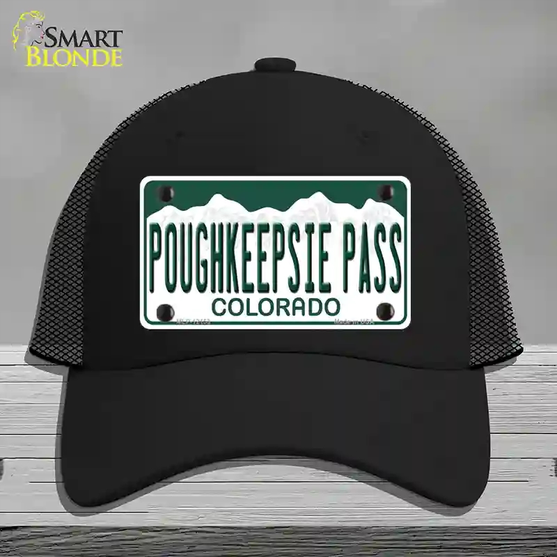 HAT01-MLP-12153 Poughkeepsie Pass Colorado Novelty License Plate Hat, Mesh - Black