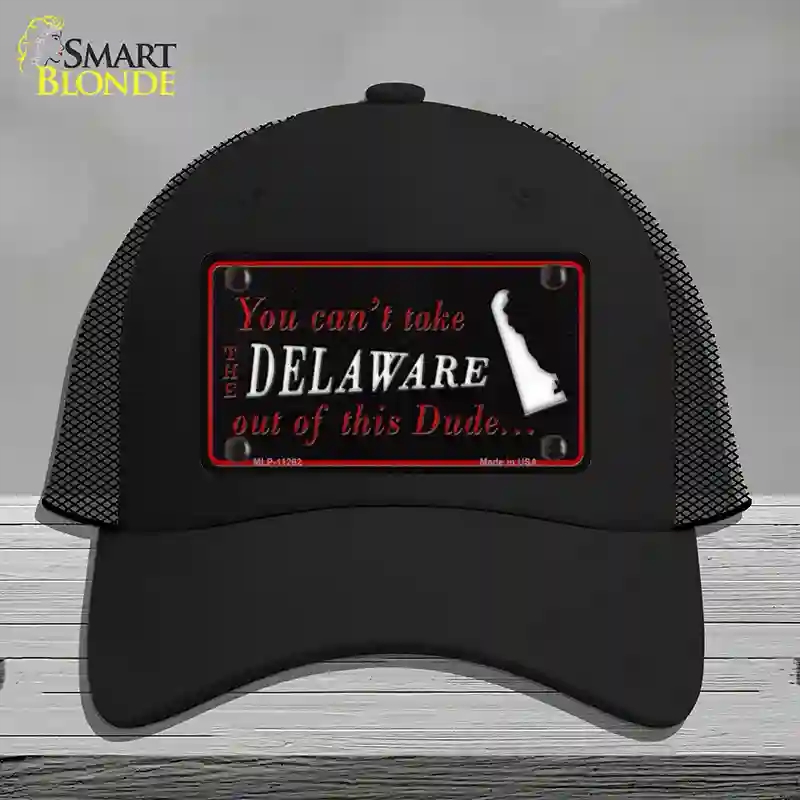 HAT01-MLP-11262 Delaware Dude Novelty License Plate Hat, Mesh - Black