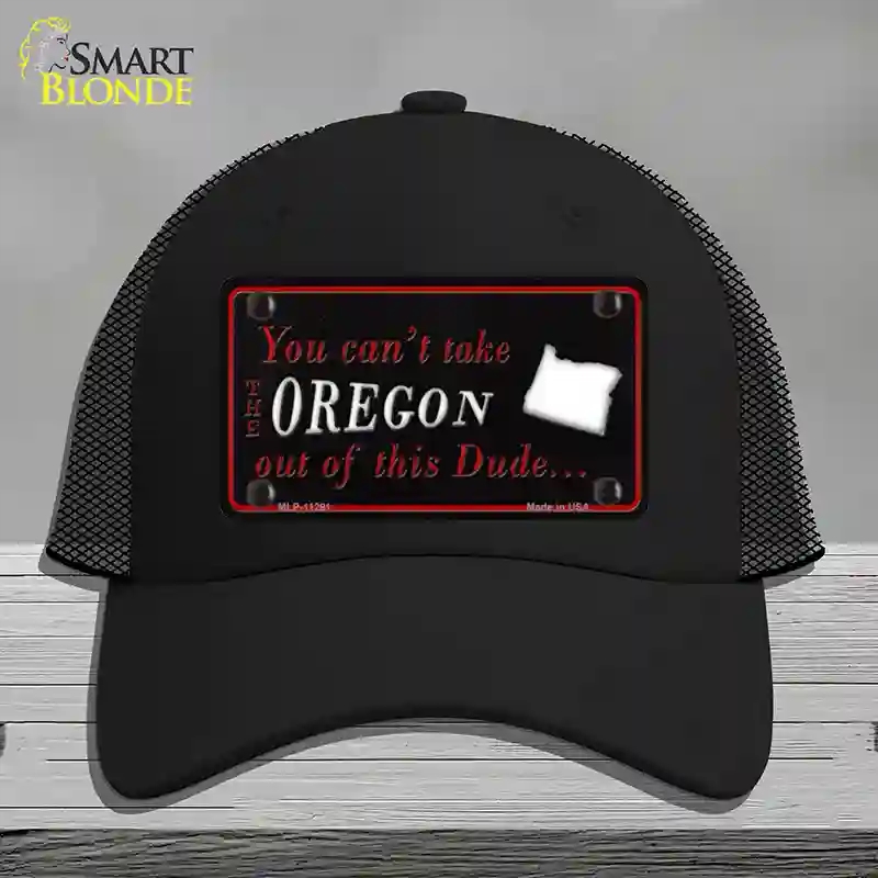 HAT01-MLP-11291 Oregon Dude Novelty License Plate Hat, Mesh - Black