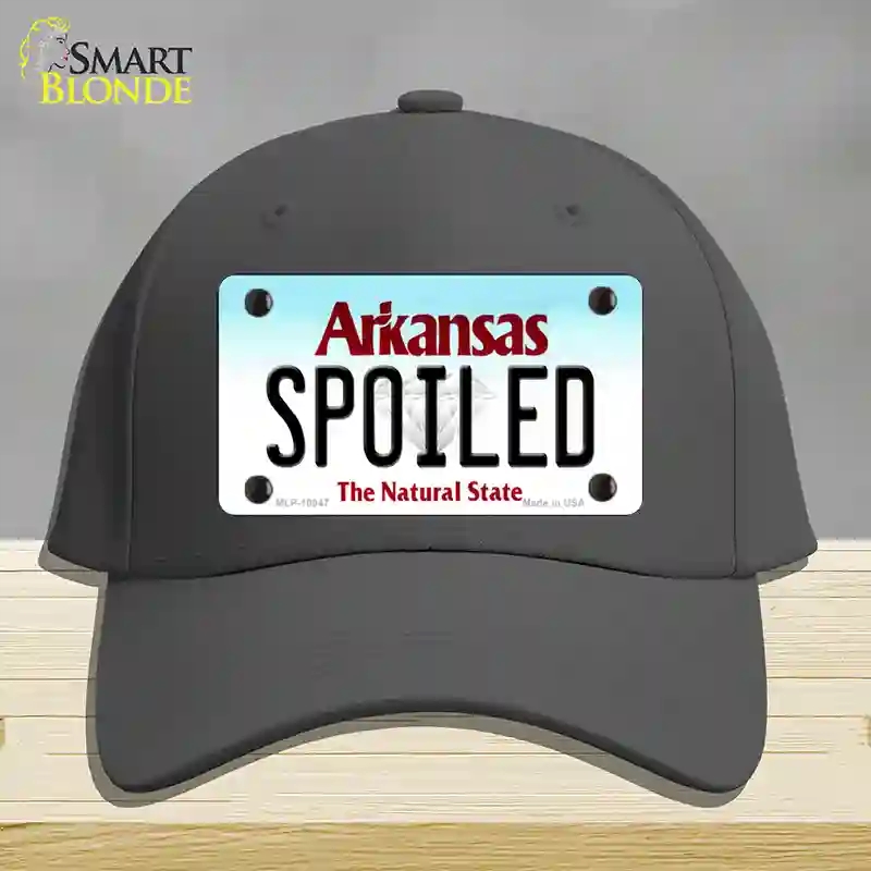HAT04-MLP-10047 Spoiled Arkansas Novelty License Plate Hat, Cotton - Charcoal