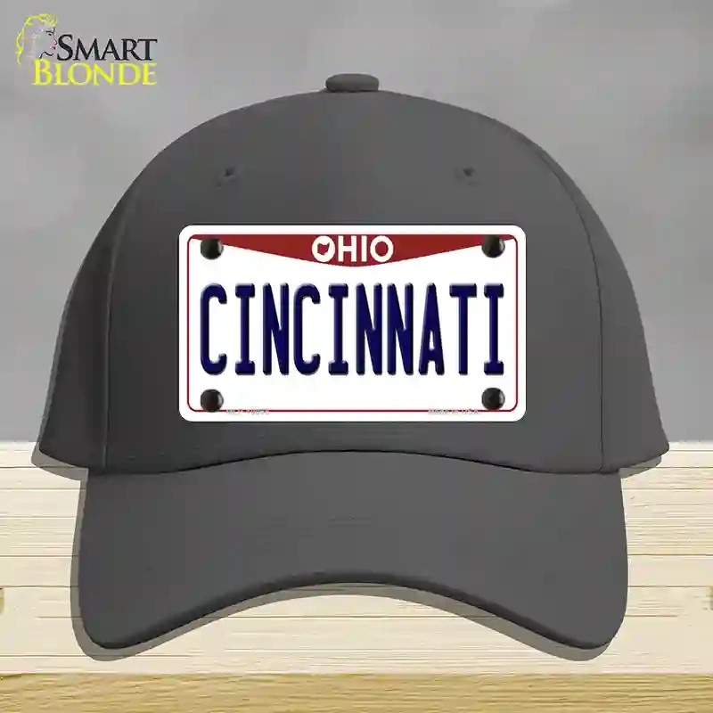 HAT04-MLP-10068 Cincinnati Ohio Novelty License Plate Hat, Cotton - Charcoal