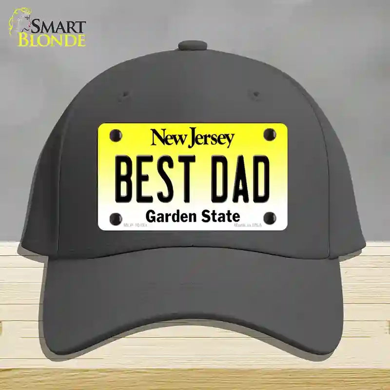 HAT04-MLP-10181 Best Dad   Jersey Novelty License Plate Hat, Cotton - Charcoal