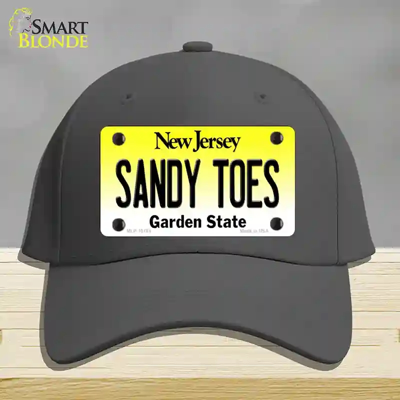 HAT04-MLP-10184 Sandy Toes   Jersey Novelty License Plate Hat, Cotton - Charcoal