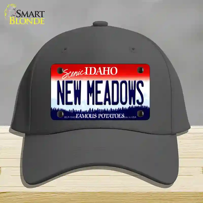 HAT04-MLP-10426   Meadows Idaho Novelty License Plate Hat, Cotton - Charcoal