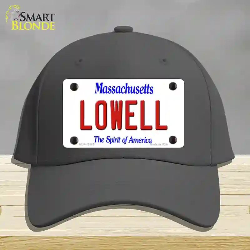 HAT04-MLP-10986 Lowell Massachusetts Novelty License Plate Hat, Cotton - Charcoal