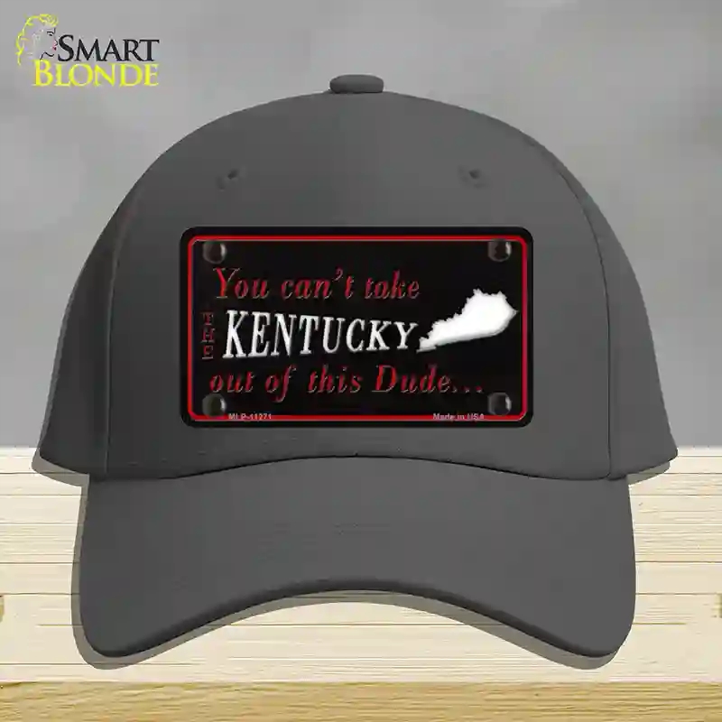 HAT04-MLP-11271 Kentucky Dude Novelty License Plate Hat, Cotton - Charcoal