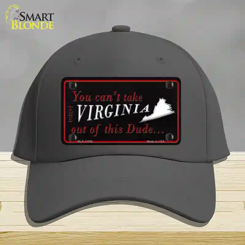 HAT04-MLP-11300 Virginia Dude Novelty License Plate Hat, Cotton - Charcoal
