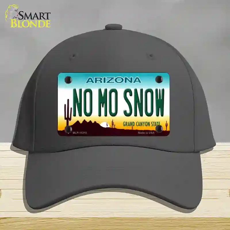 HAT04-MLP-11310 No Mo Snow Novelty License Plate Hat, Cotton - Charcoal