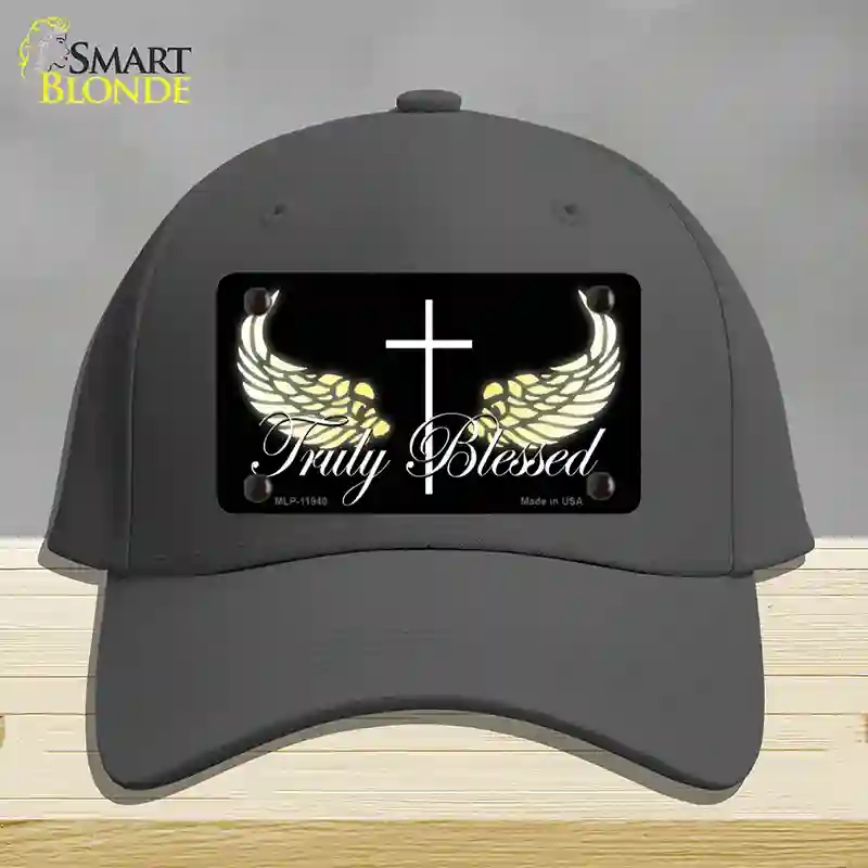HAT04-MLP-11940 Truly Blessed Novelty License Plate Hat, Cotton - Charcoal