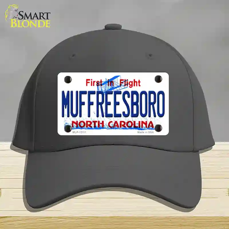 HAT04-MLP-12111 Muffreesboro North Carolina State Novelty License Plate Hat, Cotton - Charcoal
