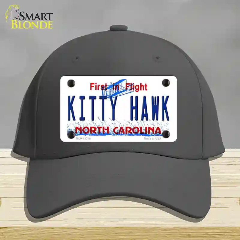 HAT04-MLP-12305 North Carolina Kitty Hawk Novelty License Plate Hat, Cotton - Charcoal