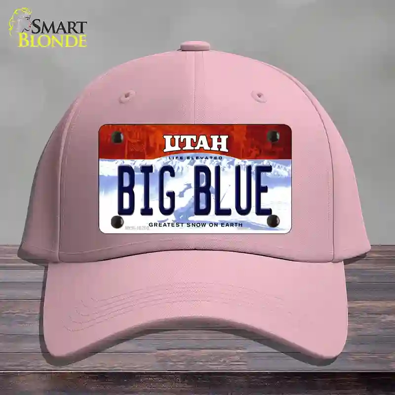 HAT05-MLP-10202 Big Blue Utah Novelty License Plate Hat, Cotton - Pink