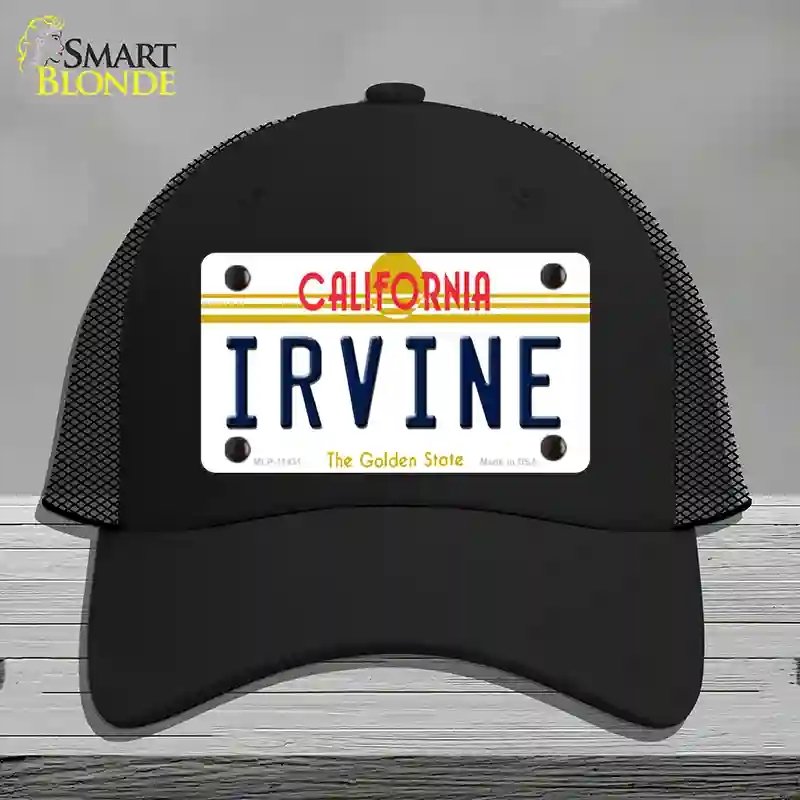 HAT01-MLP-11431 Irvine California Novelty License Plate Hat, Mesh - Black