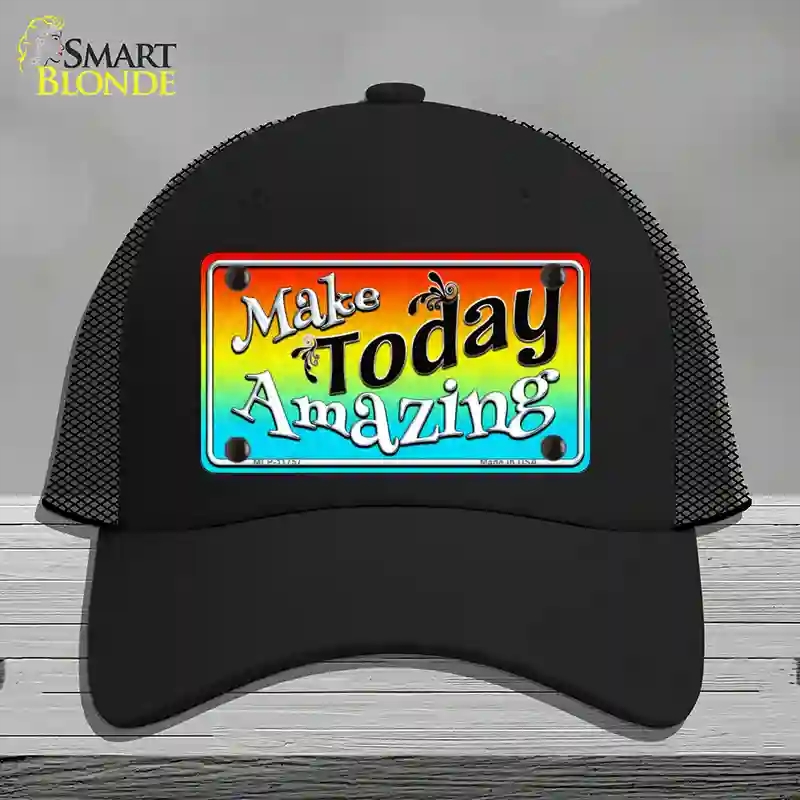 HAT01-MLP-11757 Make Today Amazing Novelty License Plate Hat, Mesh - Black