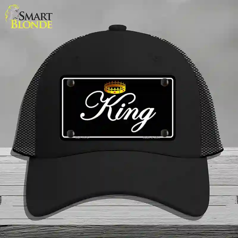 HAT01-MLP-11767 King Novelty License Plate Hat, Mesh - Black