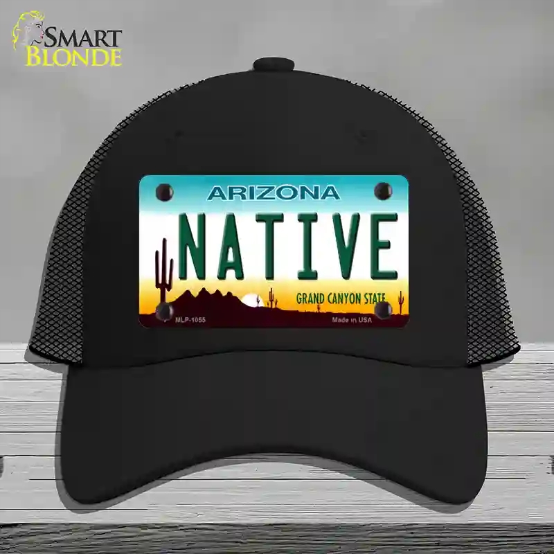 HAT01-MLP-1055 Native Arizona Novelty License Plate Hat, Mesh - Black
