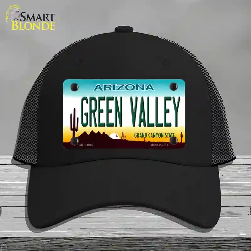 HAT01-MLP-1056 Green Valley Arizona Novelty License Plate Hat, Mesh - Black