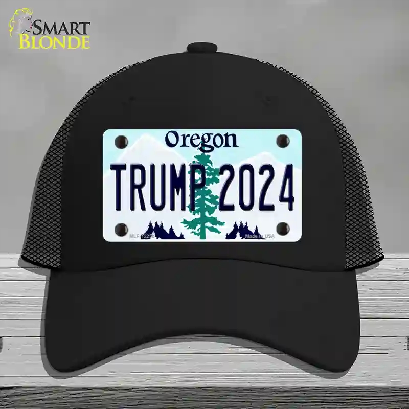 HAT01-MLP-12250 Trump 2024 Oregon Novelty License Plate Hat, Mesh - Black