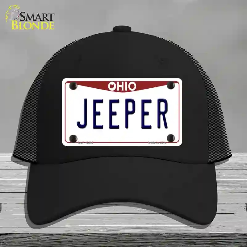 HAT01-MLP-12285 Ohio Jeeper Novelty License Plate Hat, Mesh - Black