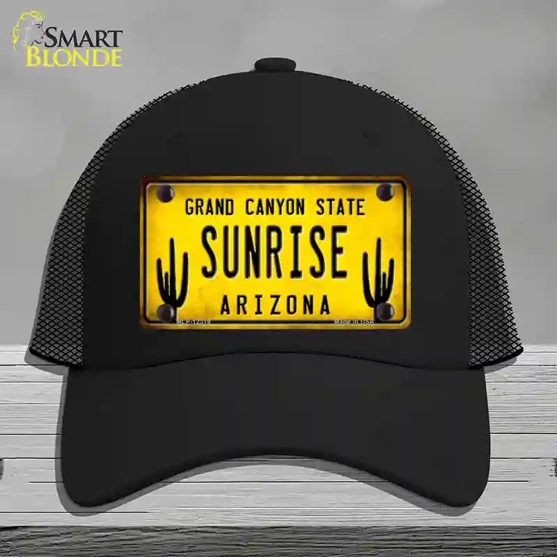HAT01-MLP-12319 Arizona Sunrise Novelty License Plate Hat, Mesh - Black